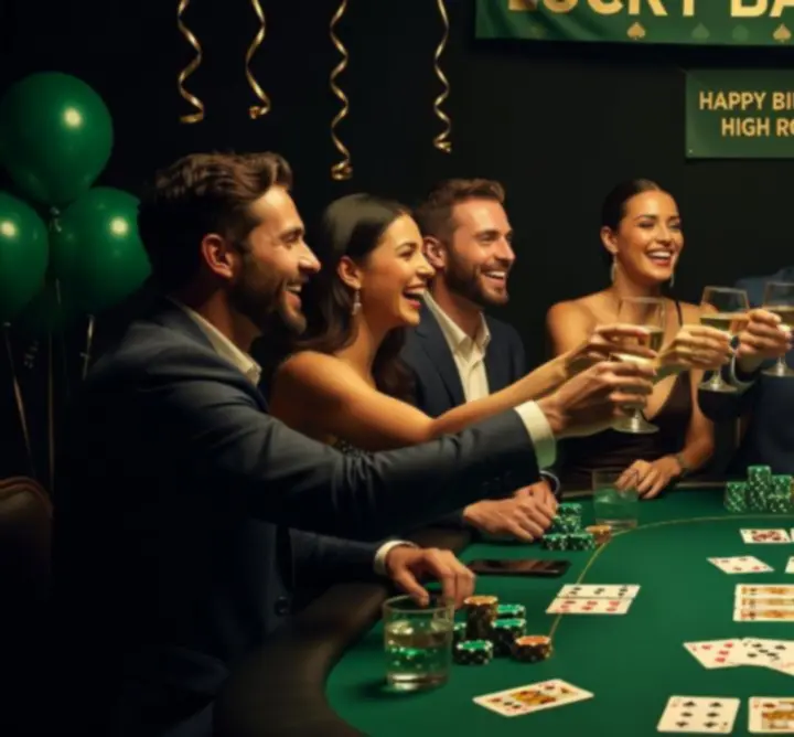 Urodzinowy i kawalerski wieczór pokerowy w stylu kasyna