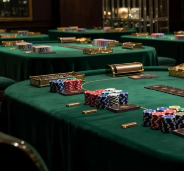 Profesjonalne stoły pokerowe i kasynowe przygotowane na event GEP-ART Piotr Nadrowski
